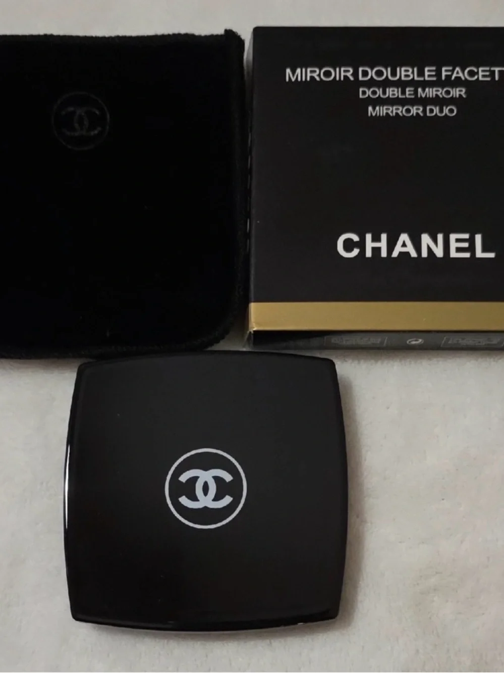 CHANEL Double Mirror Black